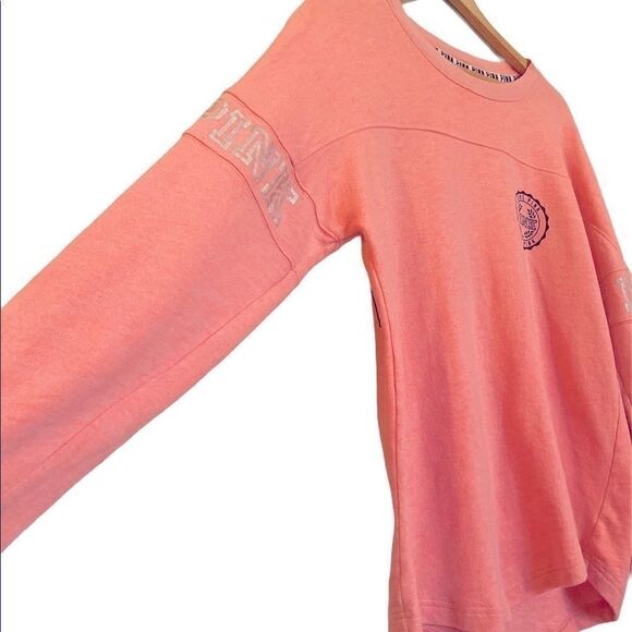 PINK Victoria’s Secret Coral Crewneck Sweatshirt - Picture 3 of 4